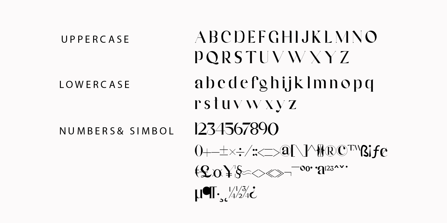 Example font Maldive #4